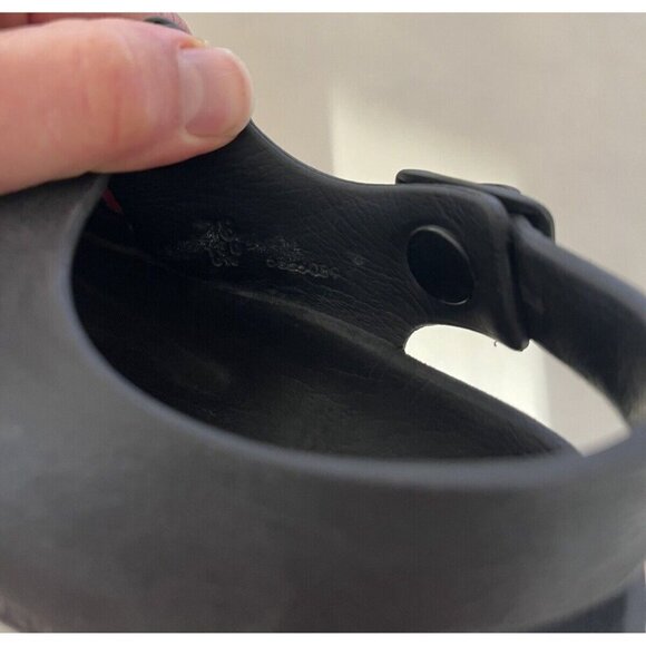 Birkenstock Arizona Essentials Kids Size 28 10 Black Rubber Straps - Picture 4 of 4